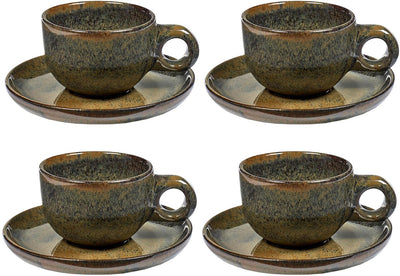 Serax - sergio herman surface - tasse à café + soucoupe - gris indi - 13 ø - 4 pièces