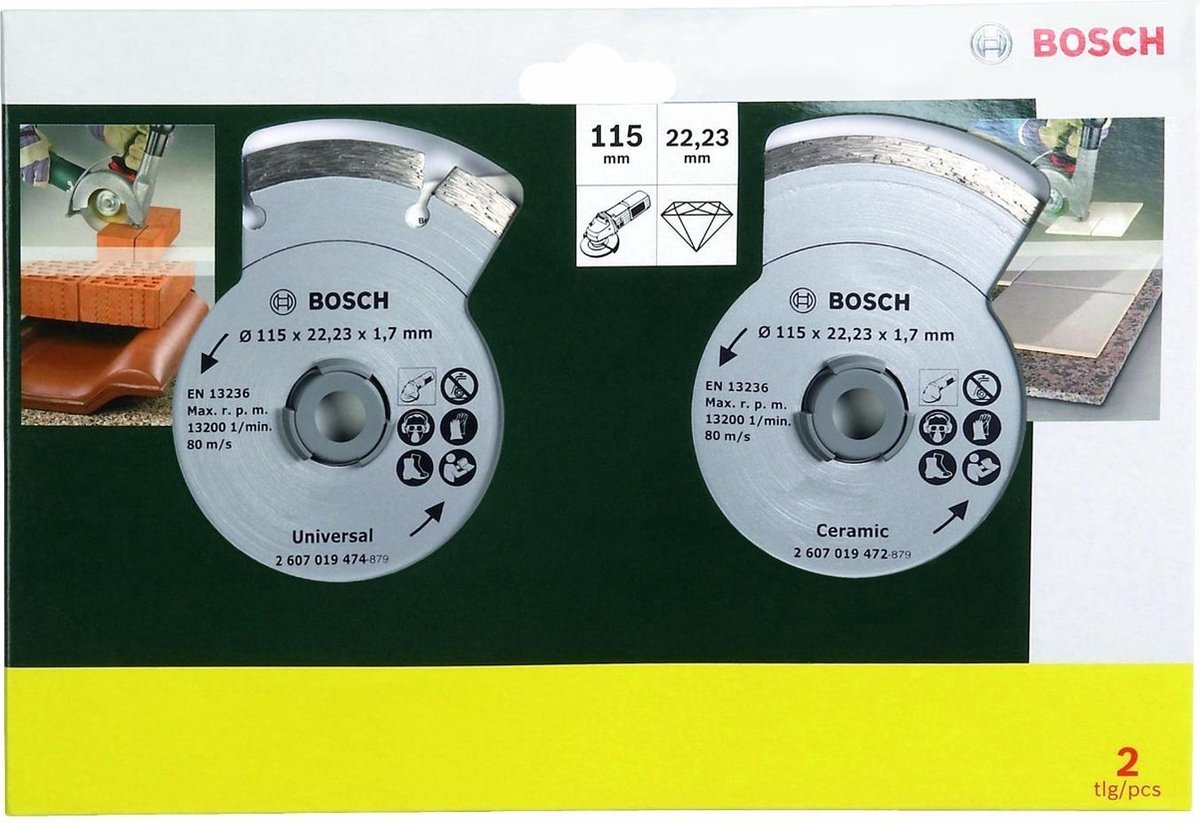 Disque diamant Bosch - 115 mm - pour carrelage et matériaux de construction