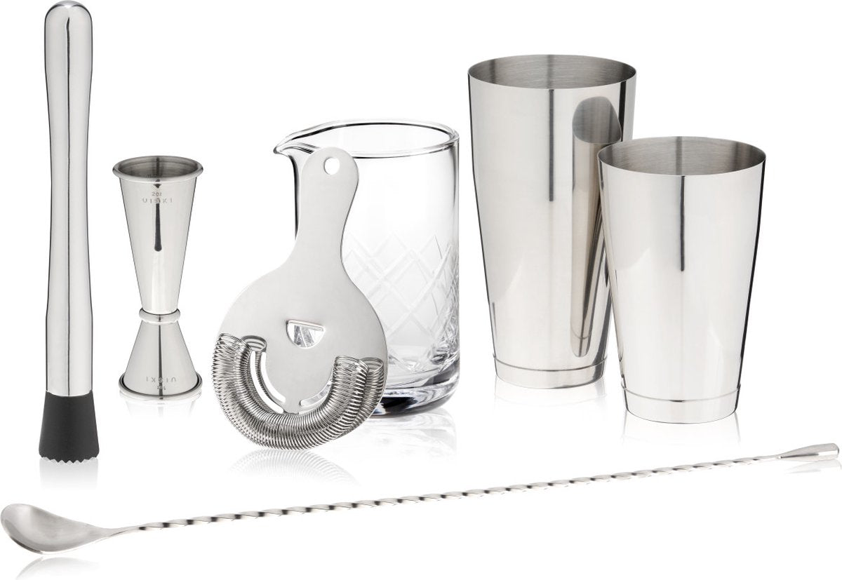 Service à cocktail Viski essentials - acier inoxydable - 7 pièces