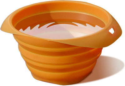 Kurgo close-a-bowl - bol de nourriture pliable et pliable pour chiens en déplacement - orange