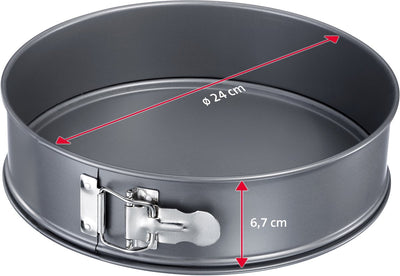 Moule à charnière Westmark, moule à gâteau, ø 24 cm, avec revêtement antiadhésif, acier laminé à froid, back meister, anthracite, 32642270
