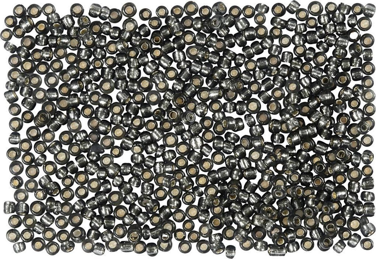 Perles de rocaille Creativ Company, d 1,7 mm, taille 15 0, diamètre du trou 0,5-0,8 mm, gris vert, 500 gr 1 sachet