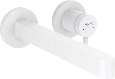 Hansgrohe finoris - mitigeur lavabo à encastrer - commande monocommande - avec bouchon de vidange - 228 mm - blanc mat