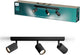 Spot en saillie Philips Wyatt - culot LED Gu10 - orientable - 3 points lumineux - clickfix - noir