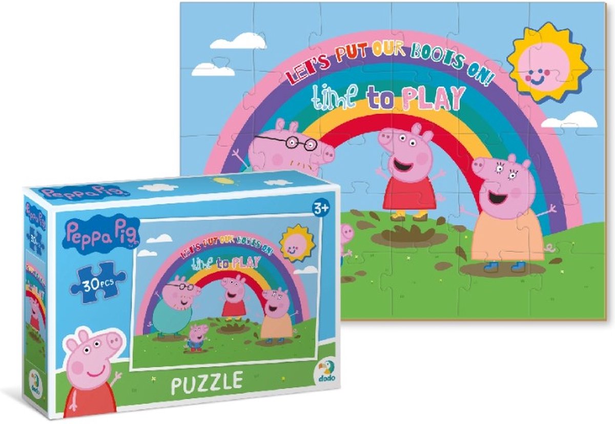 Dodo toys - puzzle peppa pig - 30 pièces - 20x27 cm - jouets peppa pig 3+ - puzzle enfant 3 ans
