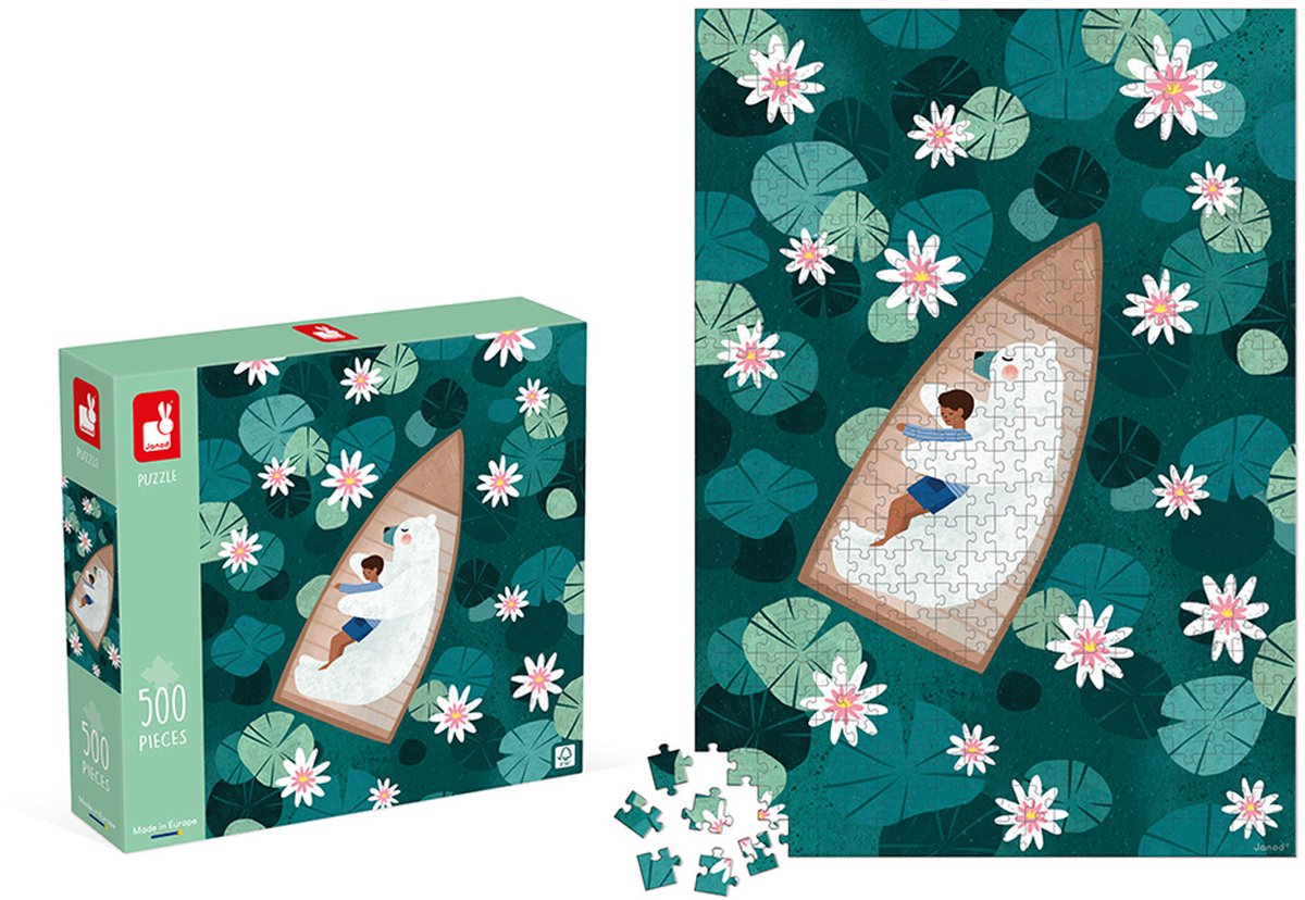 Janod - puzzle enfant - nénuphars - 500 pièces