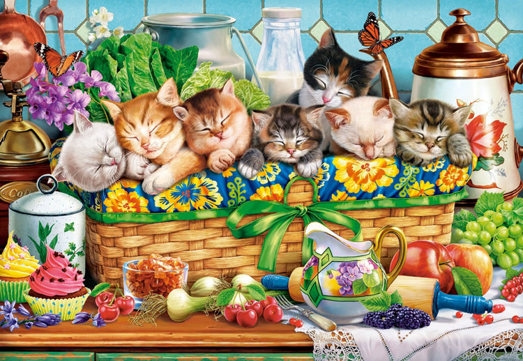 Castorland puzzle chats puzzle - 1000 pièces - jouets colorés.