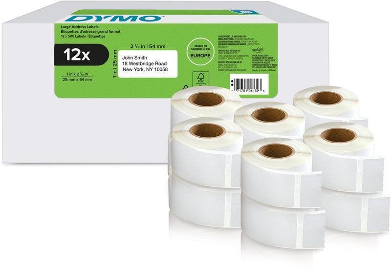 Etiquettes d'adresse Dymo 2177563 blanc authentique