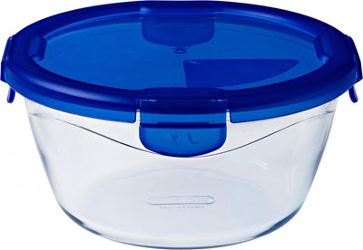 Pyrex - bol Cook Go rond avec couvercle 0,7 litre - transparent