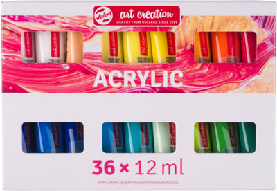 Ensemble de peinture en acrylique de création d'art talens, 36x12 ml