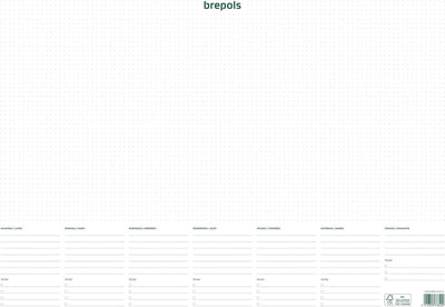 Brepols atoma - carnet tendance - a4 - 144 pages - à carreaux commerciaux - violet transparent