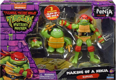 Teenage Mutant Ninja Turtles Playmates : figurine Mutant Mayhem pack de 3 figurines Raphael Evolution 10 cm