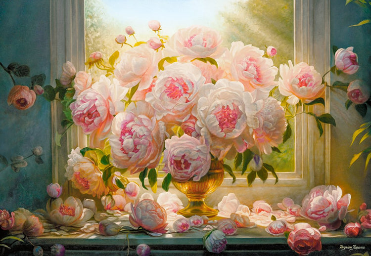 Castorland puzzle pivoines d'été chaudes - 1000 pièces de fleurs.