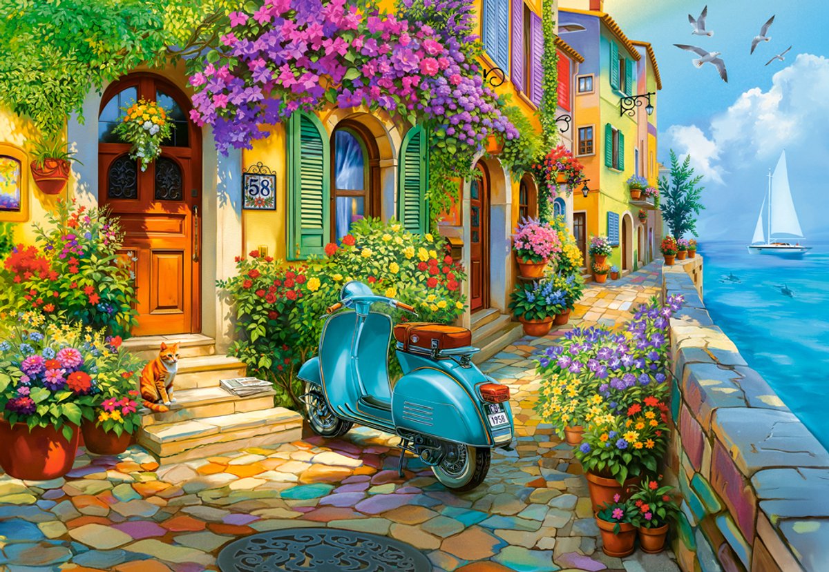 Castorland puzzle vie côtière - jouets puzzle 1000 pièces.