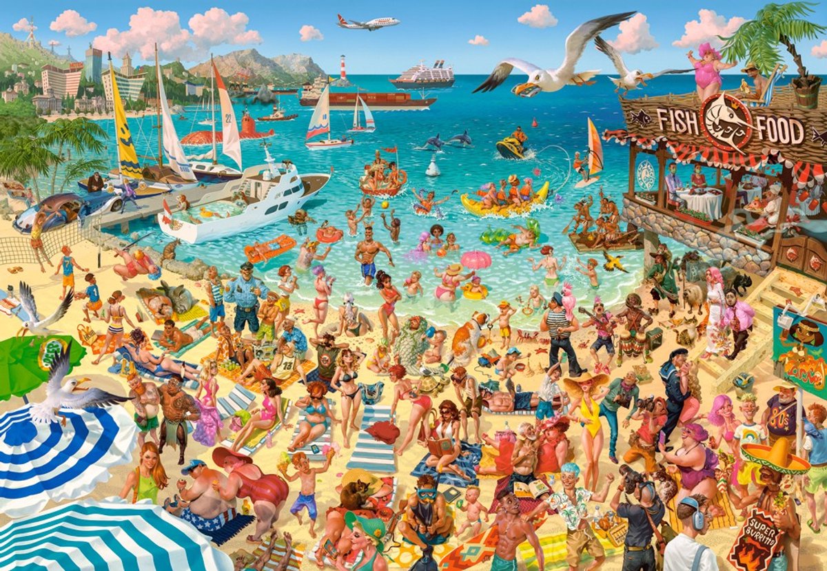Puzzle Castorland - Amusez-vous au bord de la mer - Puzzle de 1000 pièces.