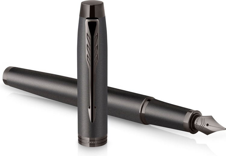 Stylo plume Parker im monochrome | encre bleue | finition et détails en bronze | point moyen | avec coffret cadeau