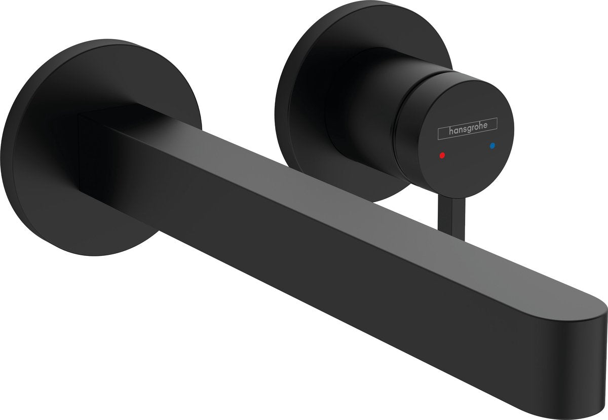 Hansgrohe finoris - mitigeur lavabo à encastrer - commande monocommande - avec bouchon de vidange - 228 mm - noir mat