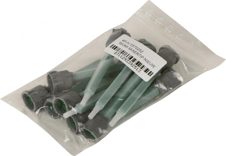 Embouts mélangeur Womi w252 – 12 pièces – vert transparent – mélange parfait 2k – compatible avec pistolet mélangeur