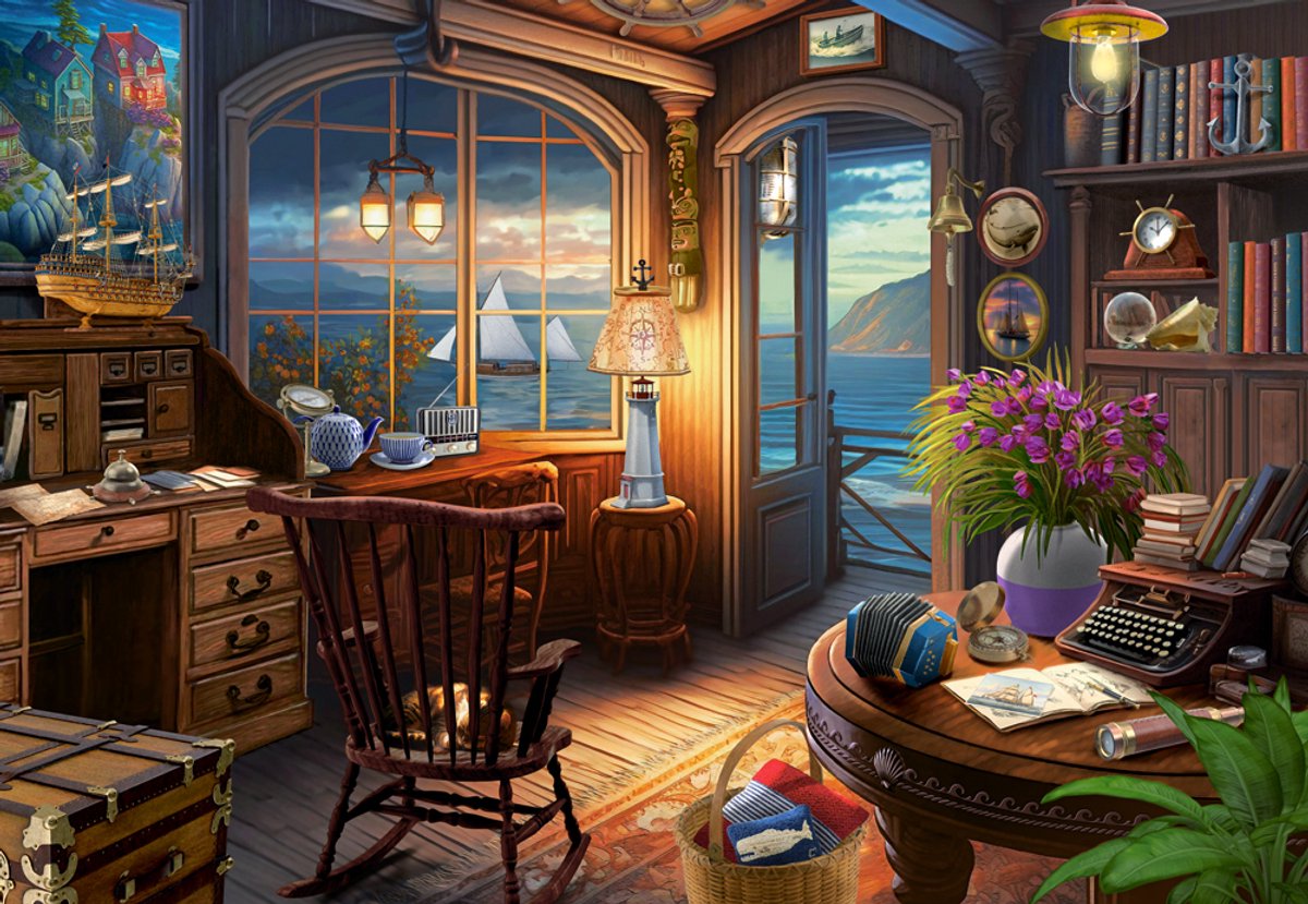 Castorland puzzle maison du marin - puzzle de 1000 pièces.