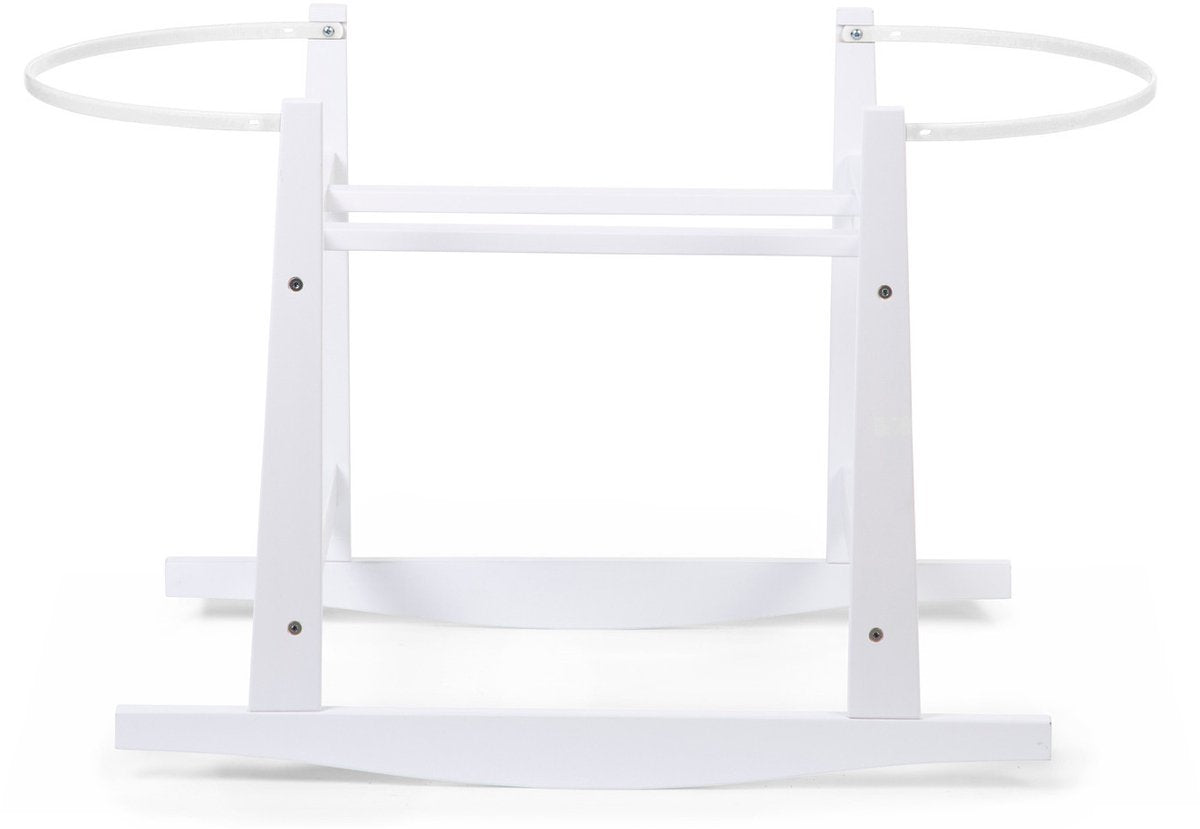 Support de berceau Childhome pour couffin - bois de pin - blanc - 85 x 46 x 54 cm