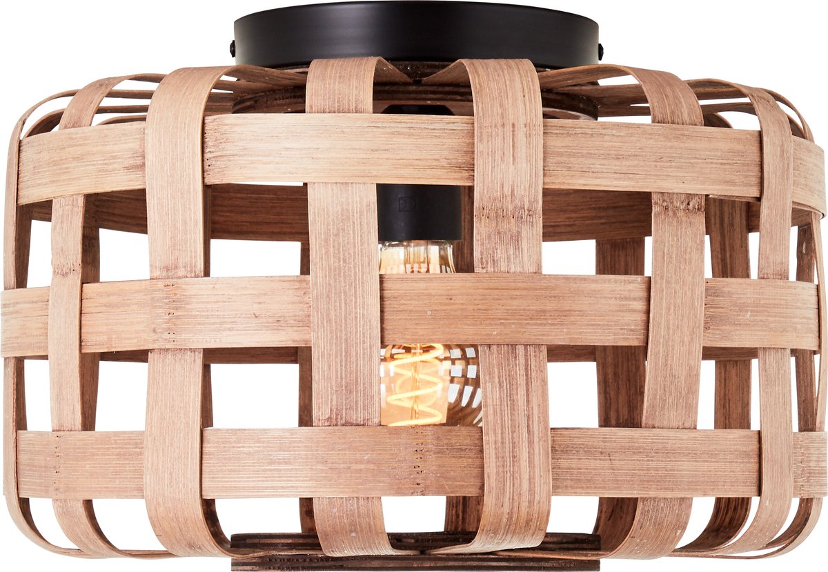Brilliant woodline - plafonnier - e27 max 1x60w - noir naturel