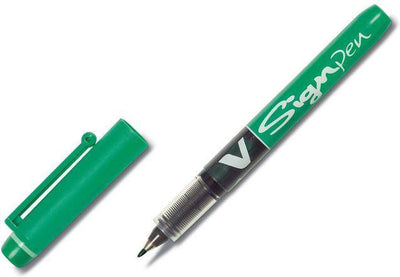Pilote boligrafo de tinta líquida v signe vert 0,6 mm (12 pièces)