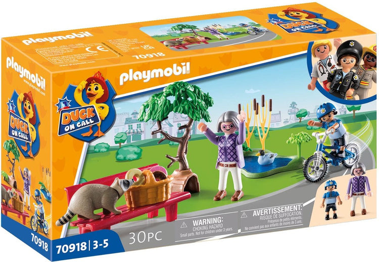 Canard Playmobil de garde - action policière. attrapez le voleur ! - 70918