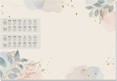 Sous-main Sigel - jardin pastel - avec calendrier 2024 2025 - si-ho304
