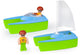 Bateaux jouets Lena voilier et bateau de sport multicolore pour enfants.