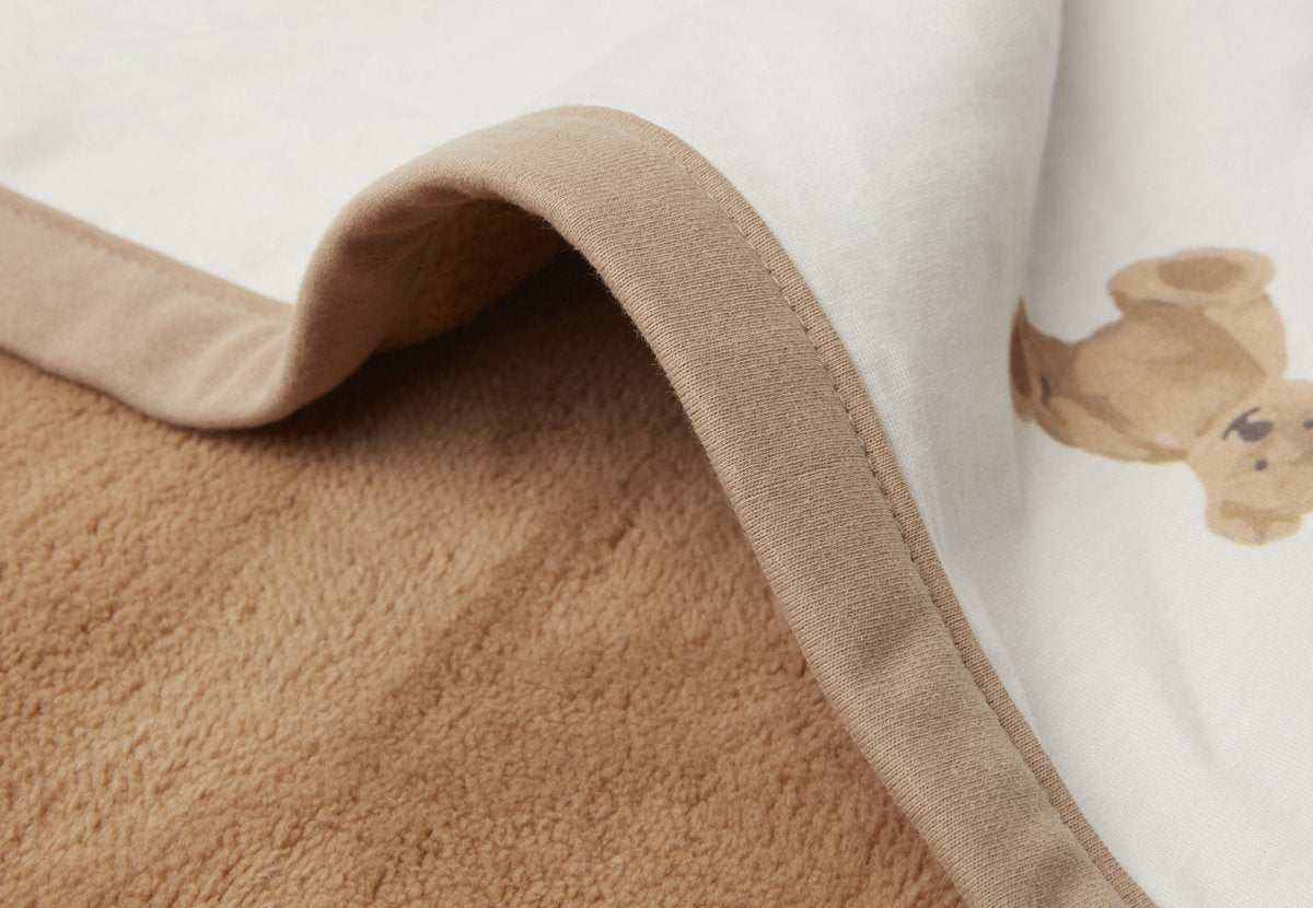 Jollein couverture bébé berceau jersey 100x150cm - ours en peluche