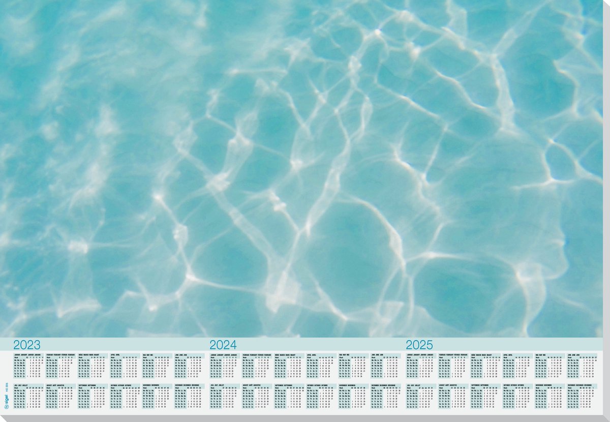 Bloc design Sigel - papier - piscine cool - a2 - années 2023 2024 2025 - si-ho306