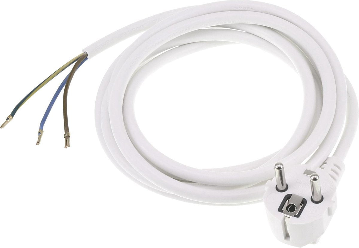 Câble de connexion Q-link - mis à la terre - 2500w - 3 x 1,0 mmâ² - 2,5 m - blanc