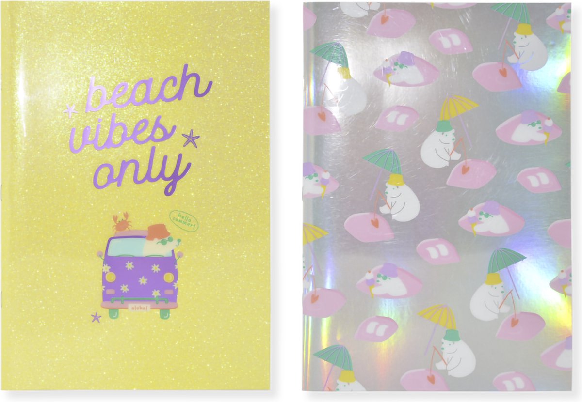 Carnet Kangaro - beach happy - a4 - ligne - 2 pièces - couverture pp - k-pm310009