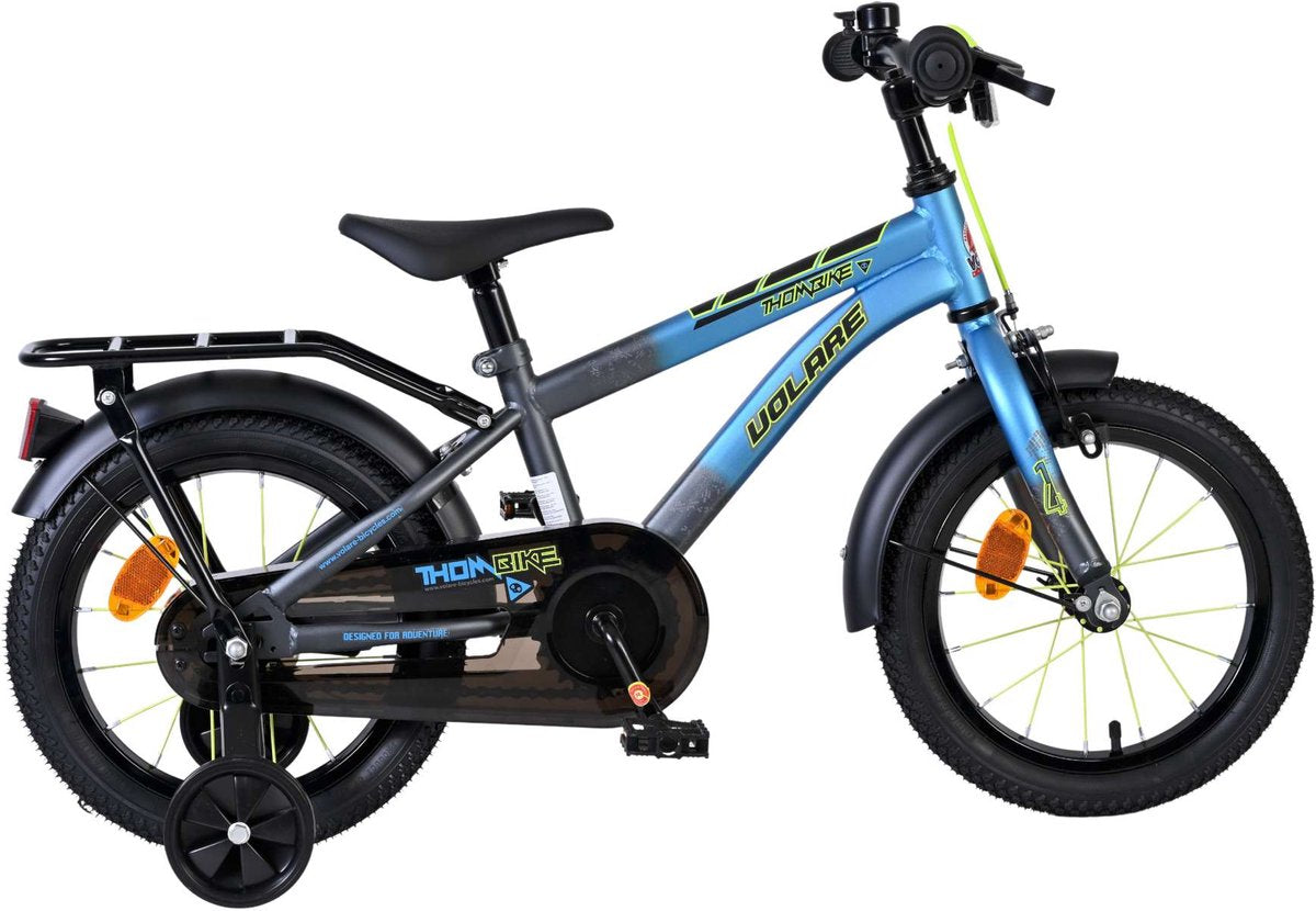 Vélo enfant Volare Thombike - garçons - 14 pouces - bleu gris