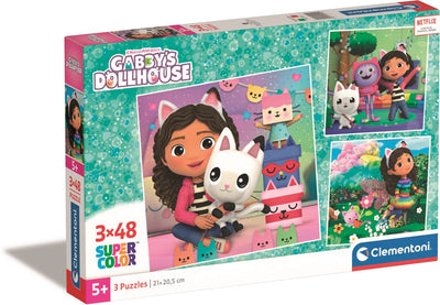 Puzzle de jambe Super Color Square Gabby's Dollhouse, 3x48st.
