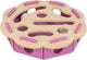Trixie trou'n'roll fleur feutre rose beige