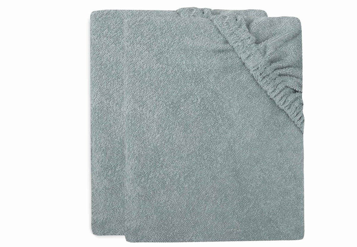 Jollein housse de matelas à langer éponge 75x85cm vert d'eau (paquet de 2)