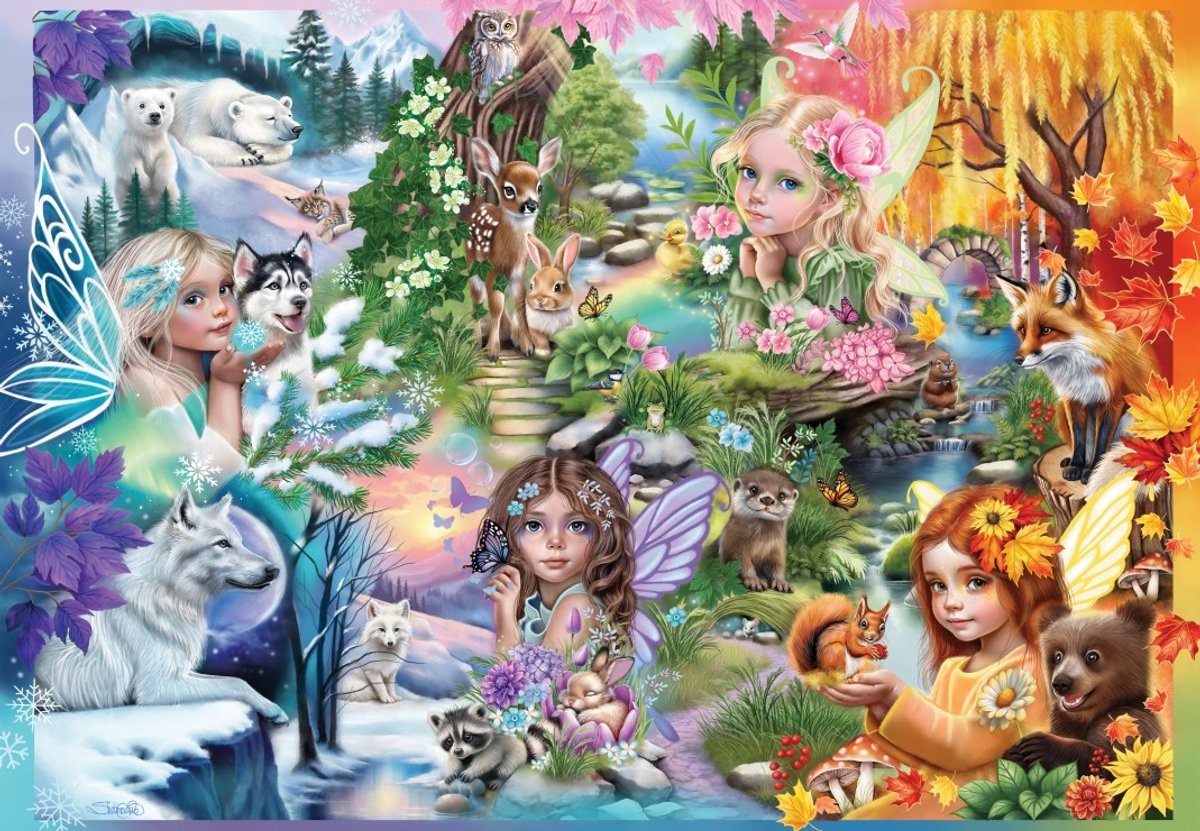 Puzzle Bluebird Puzzle Une saison des fées - Puzzle de 1000 pièces.