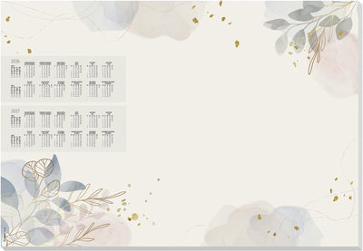 Sous-main Sigel - Jardin pastel - avec calendrier 2026 2027 - format A2 - avec 30 feuilles déchirables - si-h6304