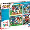 Clementoni Puzzles Sonic, 4in1