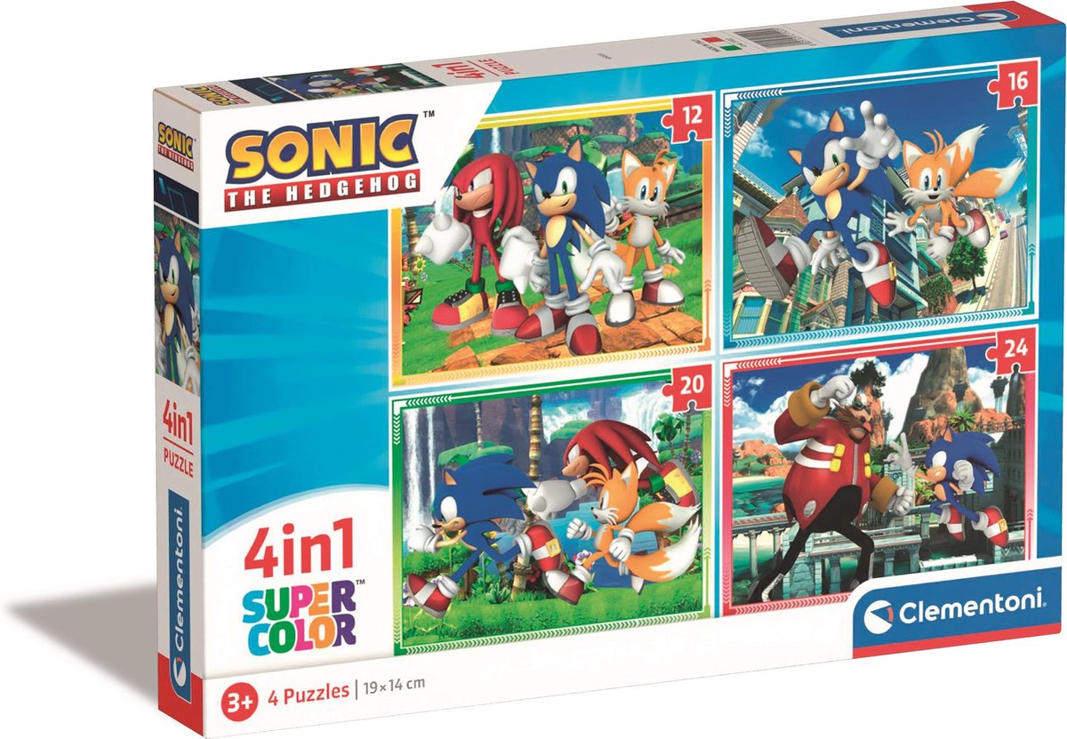 Clementoni Puzzles Sonic, 4in1