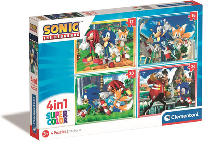 Clementoni Puzzles Sonic, 4in1