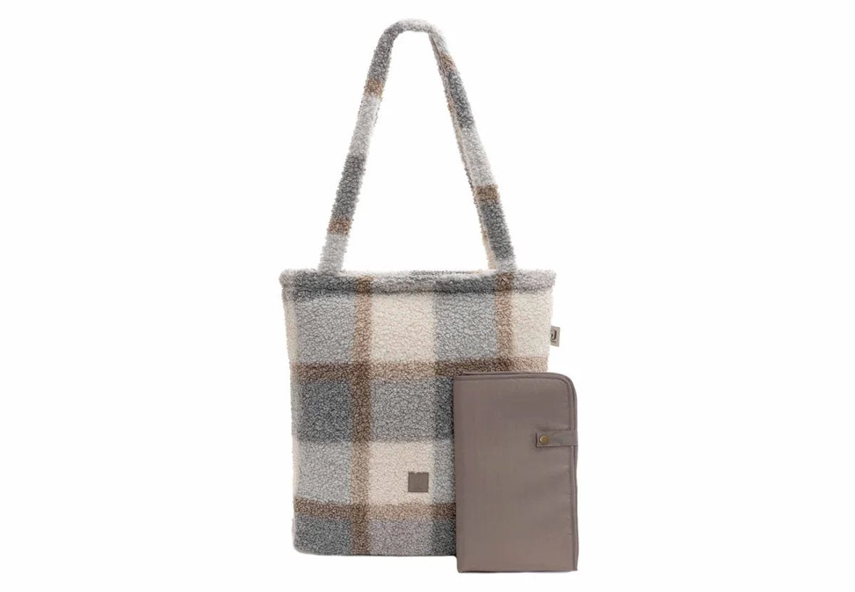 Sac à couches Jollein - shopper - boucle à carreaux - avec matelas à langer