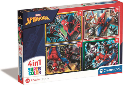 Clementoni Puzzles Marvel Spiderman, 4in1