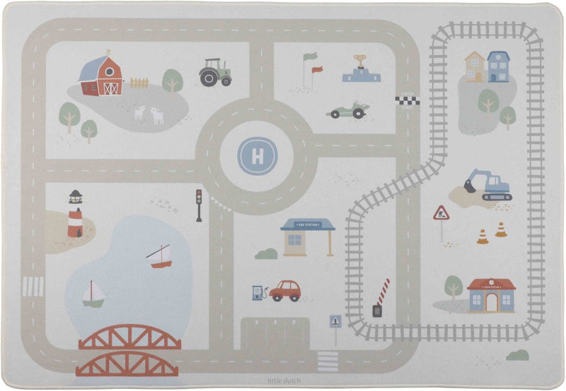 Tapis de jeu voiture Little Dutch 100x140cm