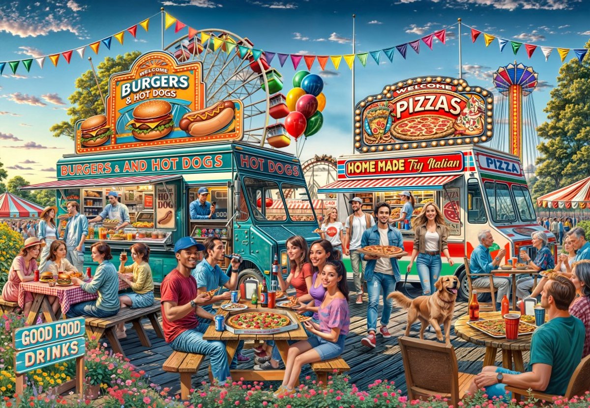 Bluebird puzzle puzzle alimentaire remorque - 1000 pièces de puzzle amusant.