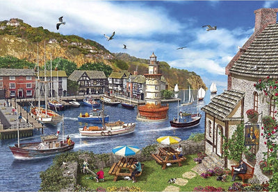 Gibsons - baie du phare (par dominic davison) - 1000 pièces 68×49cm (l×h) - puzzle pour adultes
