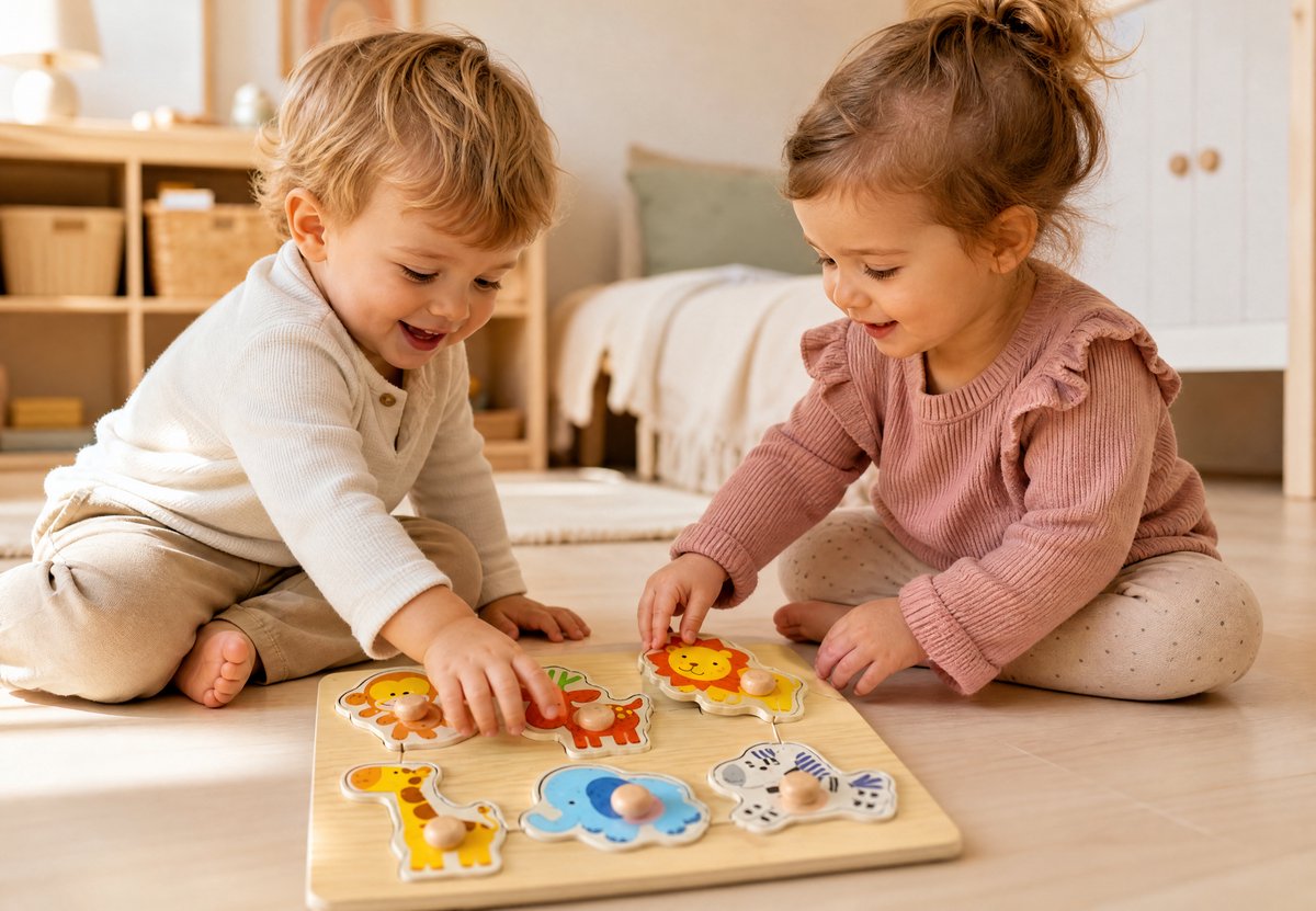 Amuuso puzzle en bois facile à saisir - 8 pcs.