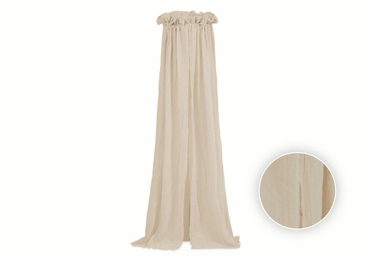 Jollein voile vintage - nougat - voile bébé, ciel de lit - 155cm