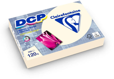 Clairefontaine papier de présentation dcp a4, 120 g, ivoire, paquet de 250 feuilles